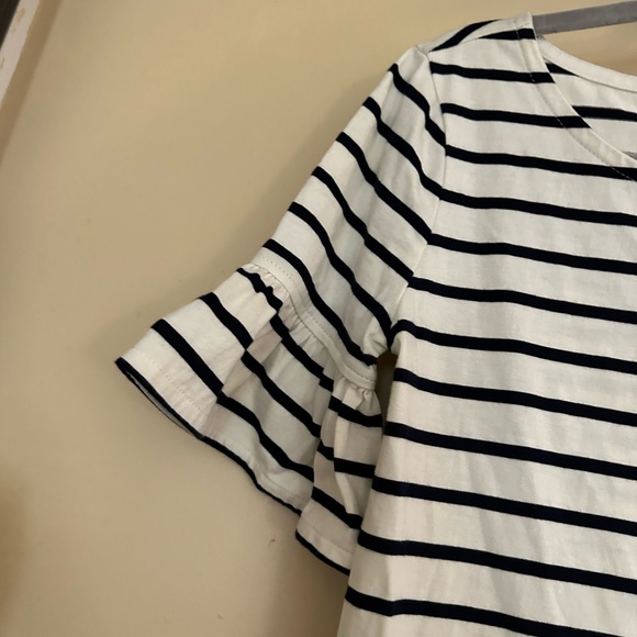 J Crew beautiful dress white with navy stripes - Picture 2 of 3
